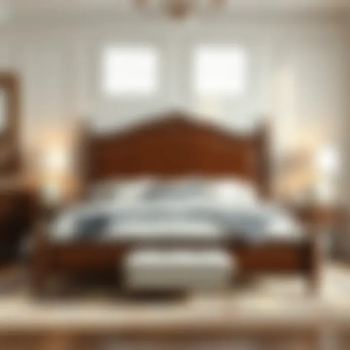 Stylish Lexington King Size Bed with Luxurious Bedding