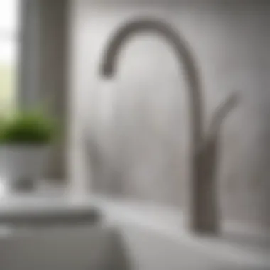 Advanced Design Features of Moen Water Filtration Faucet Close-up view of the Moen Water Filtration Faucet showcasing its advanced design