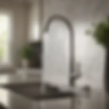 Elegant Installation of Moen Water Filtration Faucet Moen Water Filtration Faucet elegantly installed in a modern kitchen