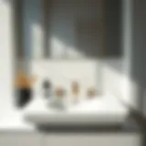 Elegant marble bathroom sink top showcasing modern design