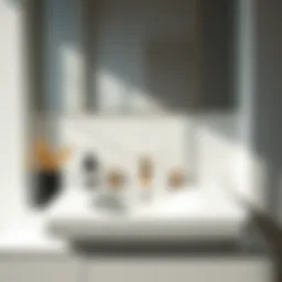 Elegant marble bathroom sink top showcasing modern design