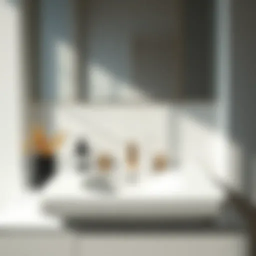 Elegant marble bathroom sink top showcasing modern design