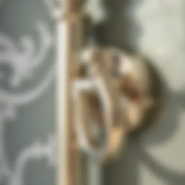 Close-up view of the polished nickel finish on a bath hook