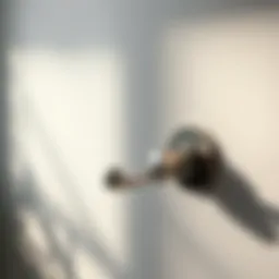 Elegant polished nickel bath hook mounted on a wall