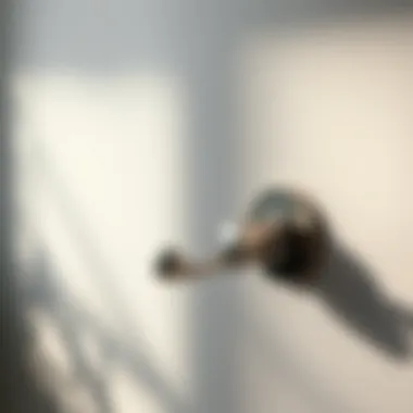 Elegant polished nickel bath hook mounted on a wall