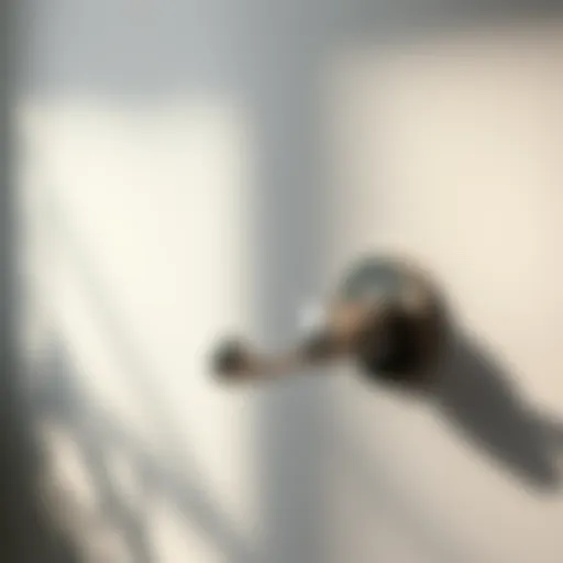 Elegant polished nickel bath hook mounted on a wall