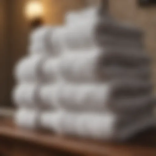 Luxurious towel collection displayed elegantly