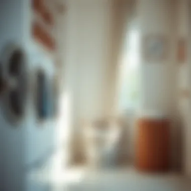 Organizational benefits of a tall white laundry basket showcased in a laundry area