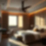 Modern Privacy Blinds Enhancing Bedroom Aesthetics Elegant bedroom featuring modern privacy blinds in a serene setting