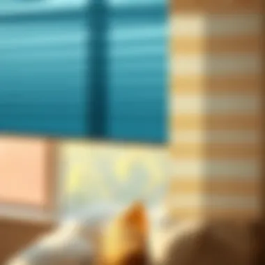 Close-up of various materials used for privacy blinds, showcasing texture and color