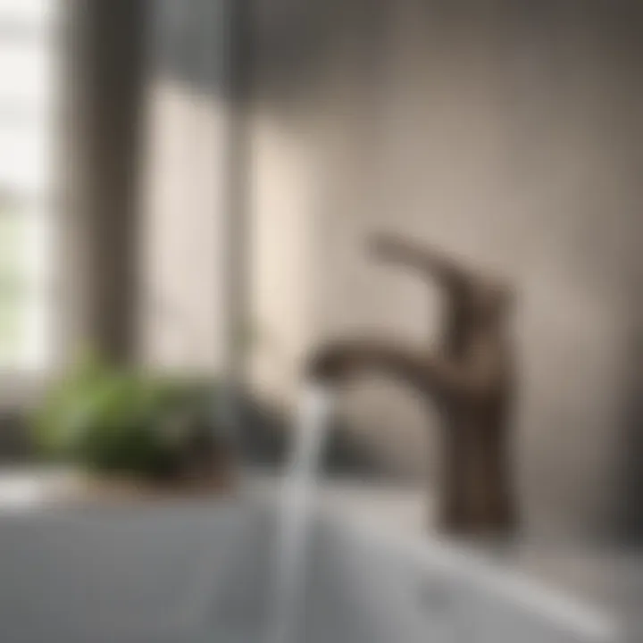 Eco-friendly bathroom faucet promoting water conservation