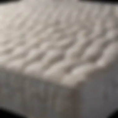 Close-up of mattress materials highlighting quality craftsmanship