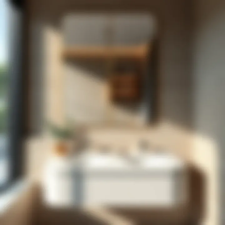 Contemporary bathroom design showcasing a two hole sink installation