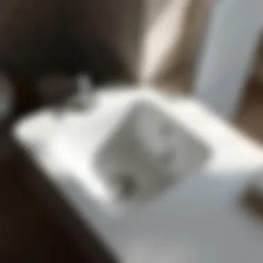 Close-up of a two hole sink made from high-end materials