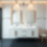 Elegant 54 inch vanity with double sinks in a modern bathroom setting