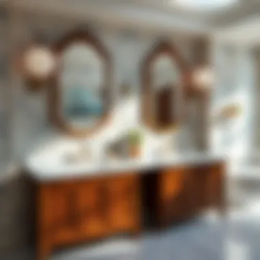 Stylish materials used in 54 inch bathroom vanities