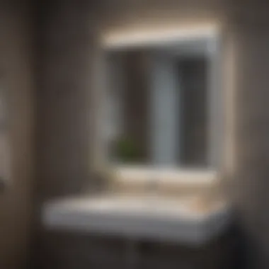 Contemporary LED Bluetooth Bathroom Mirror Modern LED Bluetooth bathroom mirror with ambient lighting