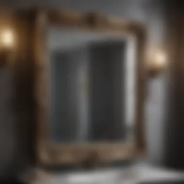 Elegant Framed Mirror Elegant framed mirror featuring intricate designs