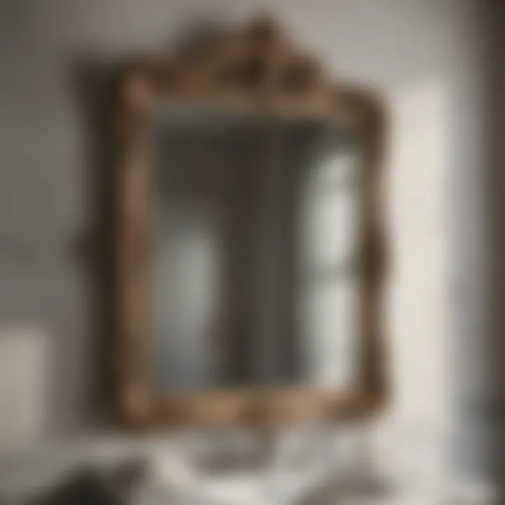 Vintage-style mirror with ornate detailing