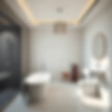 Elegant bathroom showcasing ceramic porcelain tiles