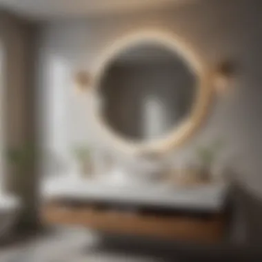 Elegant Luxurious Wall Hung Vanity Luxurious wall hung bathroom vanity in a spa-like setting