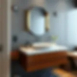 Stylish wall-mounted bathroom vanity with vessel sink