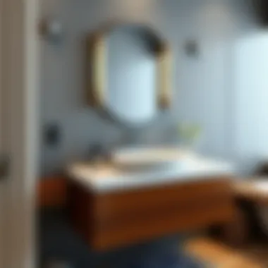 Stylish wall-mounted bathroom vanity with vessel sink