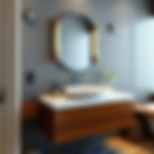 Stylish wall-mounted bathroom vanity with vessel sink