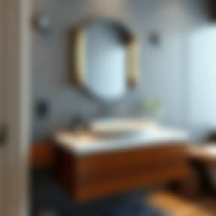 Stylish wall-mounted bathroom vanity with vessel sink