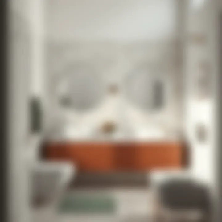 Contemporary bathroom featuring various vanity styles