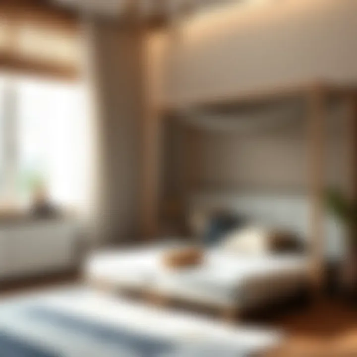 Compact foldable guest bed for small spaces