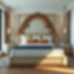 Elegant guest bed with a plush mattress