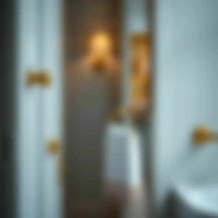 Sophisticated Towel Ring Design Modern towel ring with decorative elements in a bathroom