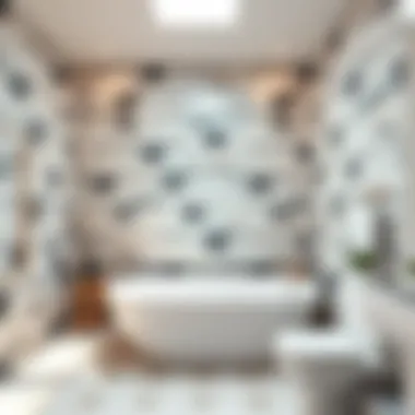 Innovative tile layouts maximizing space in compact bathrooms