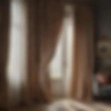 Diverse Curtain Materials for Affordable Bedroom Decor Elegant fabric swatches showcasing various curtain materials for bedrooms