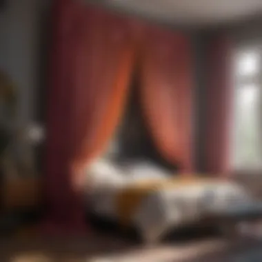 Transformative Impact of Colorful Curtains on Bedroom Atmosphere Stylish bedroom with vibrant curtains enhancing the ambiance