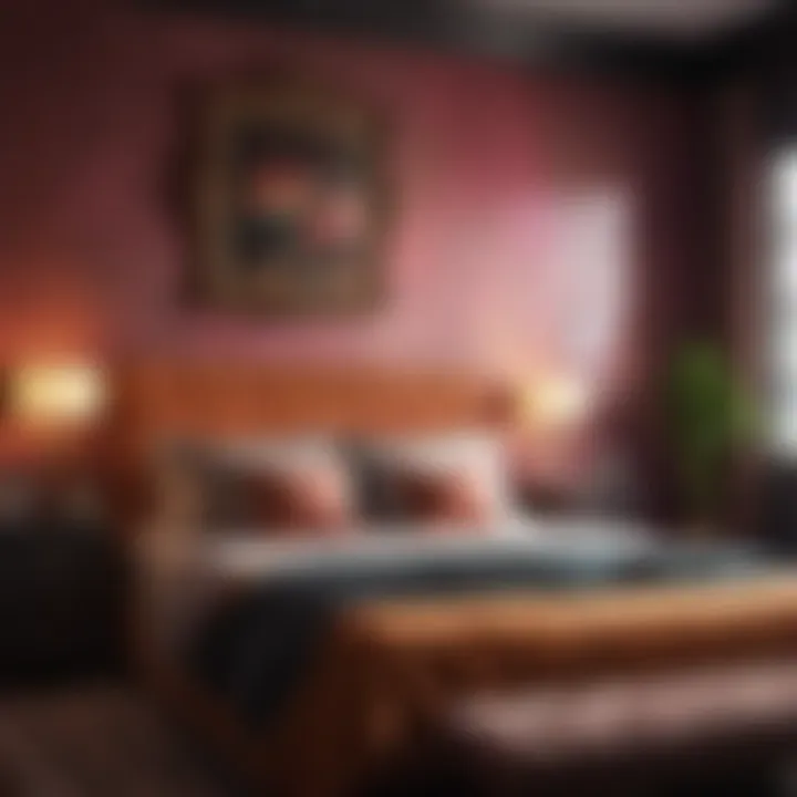 Vibrant color palette enhancing a serene bedroom atmosphere