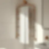 Elegant corner towel rack showcasing a modern design