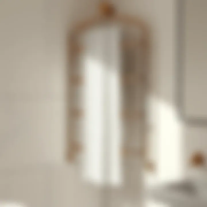 Elegant corner towel rack showcasing a modern design