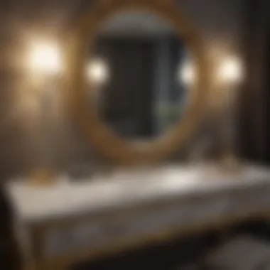 Opulent Material Choices Luxurious dressing table featuring rich materials and textures