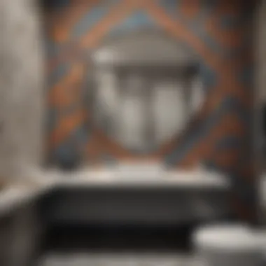 Geometric Patterns for a Modern Look Contemporary geometric patterns in a bathroom setting