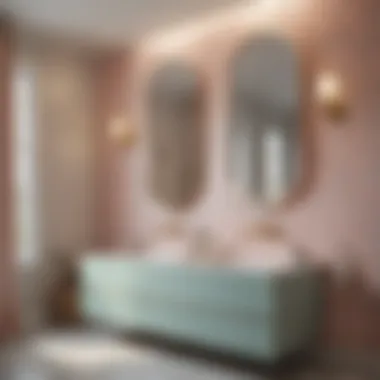 Pastel Colors for Serenity and Elegance Soothing pastel color palette in a luxurious bathroom