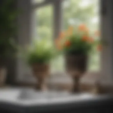 Charming Plant Arrangements for Window Decor Charming plant arrangements by a bathroom window