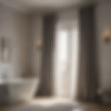 Elegant Sheer Curtains for Bathroom Windows Elegant bathroom window with sheer curtains