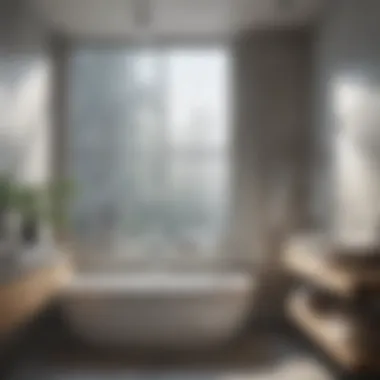 Stylish Frosted Glass Window Design Stylish frosted glass window in modern bathroom