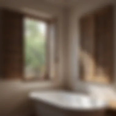 Vintage Wooden Shutters for a Cozy Bathroom Vintage bathroom window with wooden shutters
