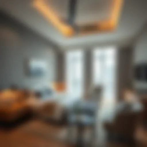 Stylish guest bedroom with contemporary furnishings