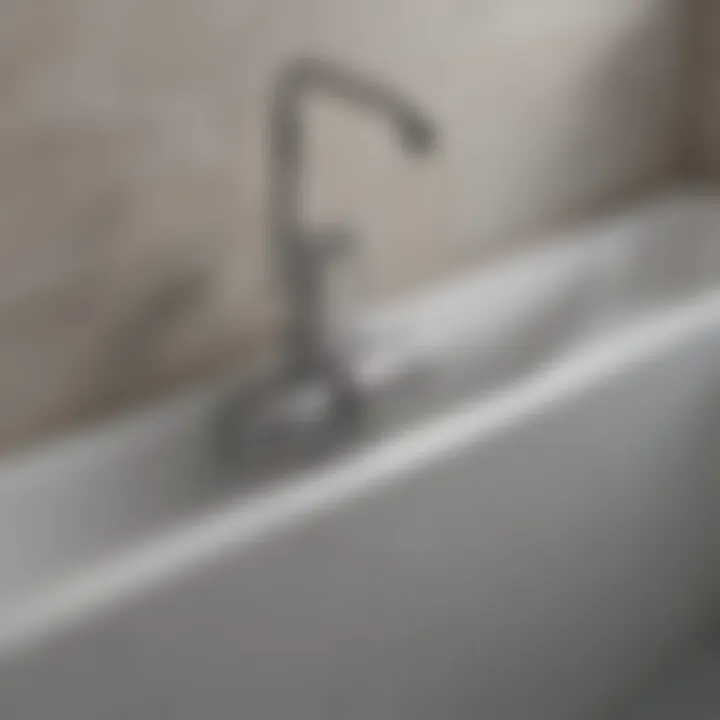 Installation of a stainless steel drain assembly in a modern bathtub