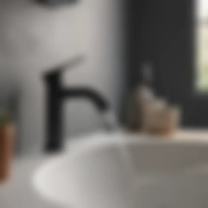 Installation process of a black faucet for vessel sinks