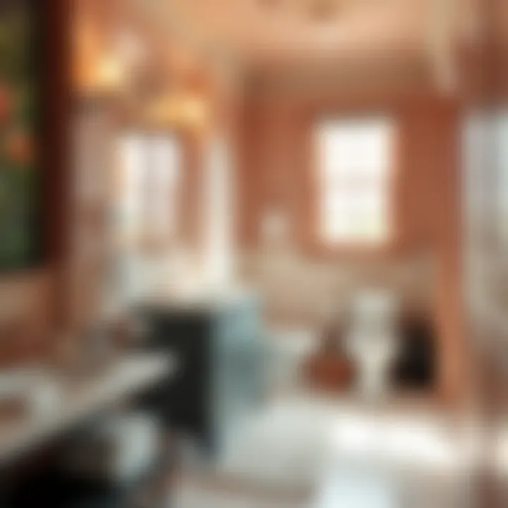 Sophisticated color palette in a Jack and Jill bathroom